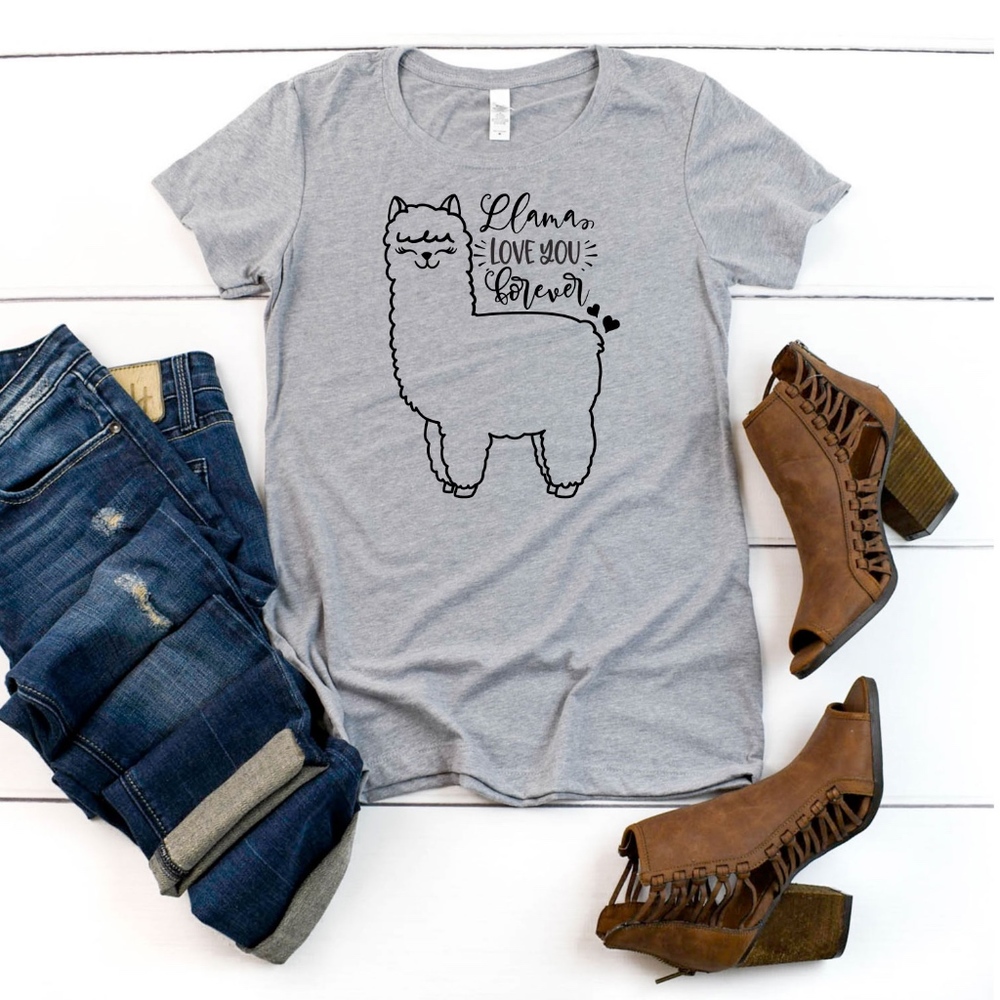 Valentine's Day Llama Shirt - Women's Graphic Tee